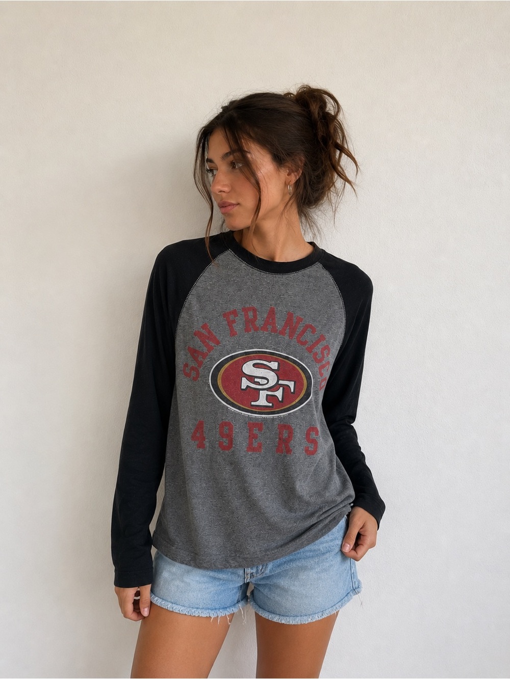 NFL Grey & Black Crew Neck Team Apparel Tee